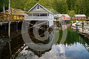 Telegraph Cove Historic Boardwalk Buildings on Pilings