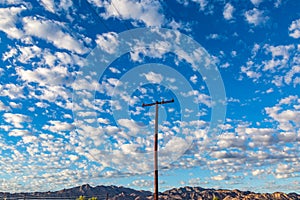 A Telegraph Pole in the Californian Desert