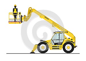 Telehandler with bucket