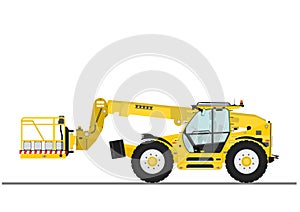 Telehandler with bucket