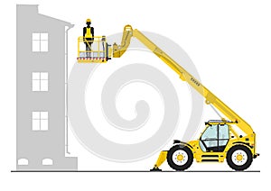 Telehandler with bucket