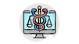 telehealth law color icon animation