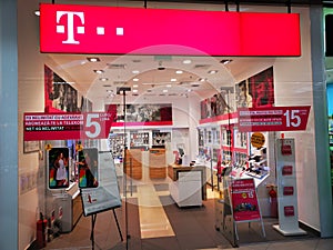 Telekom store inddor at mall Baneasa Shopping City in Bucharest