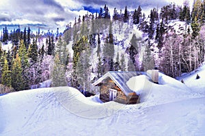 Telemark, Norway in winter photo
