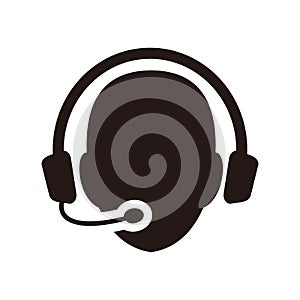 Telemarketers icon, Customer Service Icon User With Headphone