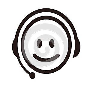 telemarketers icon  Customer Service Icon User With Headphone
