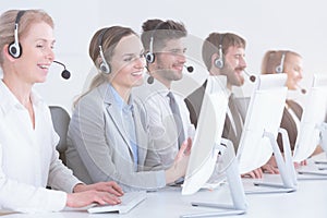 Telemarketers at work