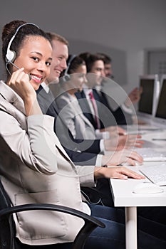 Telemarketers at work