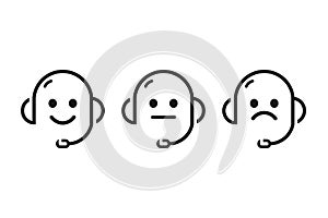 Telemarketing feedback icon. Illustration vector