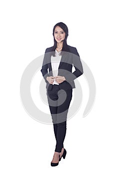 Telemarketing headset woman from call center