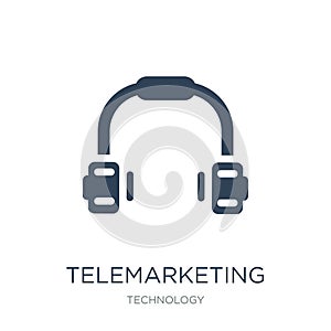 telemarketing icon in trendy design style. telemarketing icon isolated on white background. telemarketing vector icon simple and