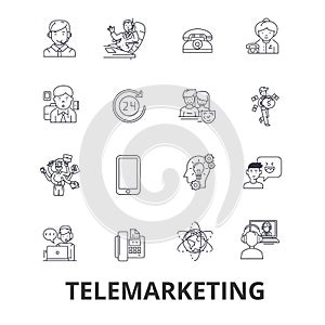 Telemarketing related icons