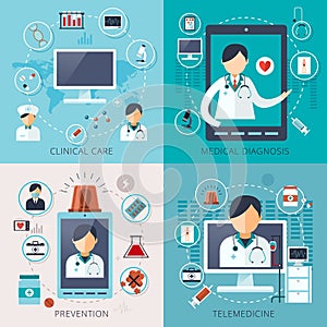 Telemedicine concept collection