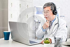 Telemedicine concept - doctor part photo
