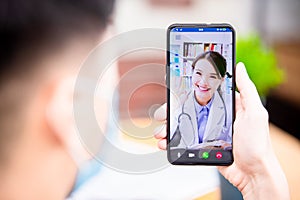 Telemedicine concept with phone