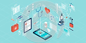 Telemedicina a conectado a internet cuidado de la salud servicios 