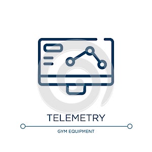 Telemetry icon. Linear vector illustration from racing collection. Outline telemetry icon vector. Thin line symbol for use on web