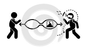 Telepathic Communication: Mind-to-Mind Connection Icon, vector design Generative AI