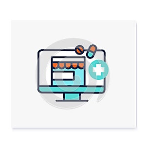 Telepharmacy color icon