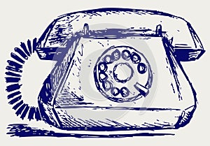 Telephon with rotary dial photo