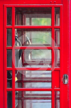 Telephone Booth Door Close Up