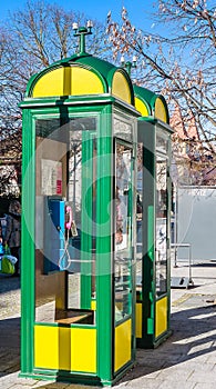 Telephone booth in Heviz, Hungary