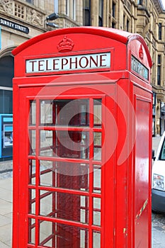 Telephone booth in Sheffield UK