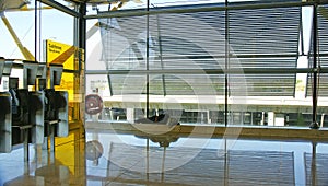 Telephone booths at Madrid-Barajas airport T4