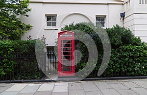 Telephone box in the city of london