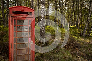 Telephone box in the middle of nowhere