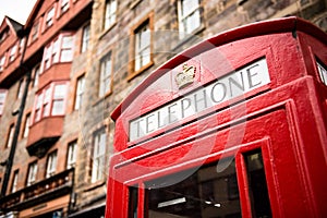 Telephone cabin at Edinburgh