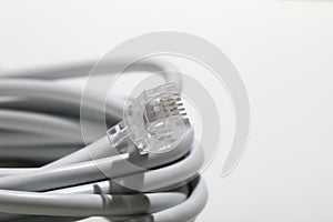 Telephone cable with plug, rj11