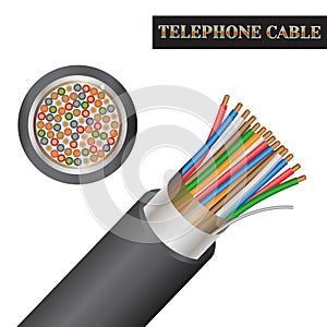 Telephone cable structure. Kind of an electric cable