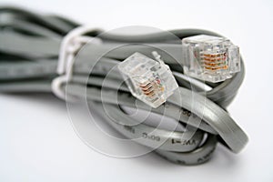 Telephone cable with tips