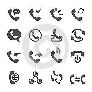 Telephone call icon set 2, vector eps10