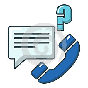 Telephone calls icon, cartoon style