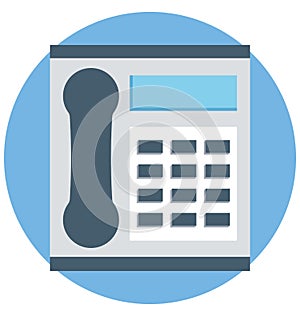 Telephone Color Isolated Vector Icon that easily can be modified and edit.