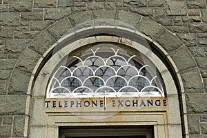 Telephone exchange.