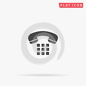 Telephone flat vector icon