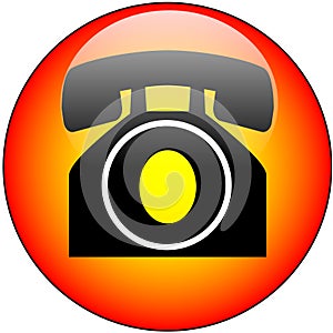 Telephone Glass Web Button