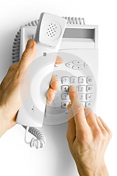 Telephone with hands