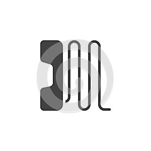 Telephone handset vector icon