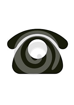 Black Color Landline telephone icon photo