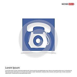 Telephone Icon - Blue photo Frame
