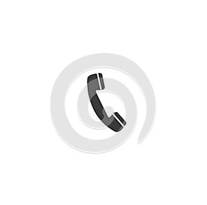 Telephone icon, phone call icon, telephone receiver