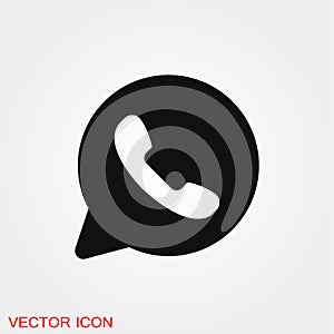 Telephone icon, Whatsapp icon vector sign symbol for design