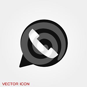 Telephone icon, Whatsapp icon vector sign symbol for design