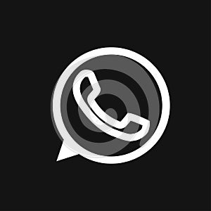 Telephone icon, Whatsapp icon vector sign symbol for design