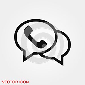 Telephone icon, Whatsapp icon vector sign symbol for design