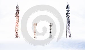 Telephone and internet transmission towers